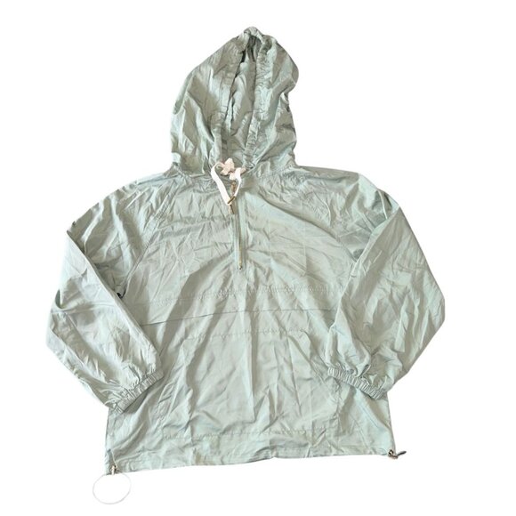 Mint Green Windbreaker Rain jacket Hoodie - Picture 2 of 11